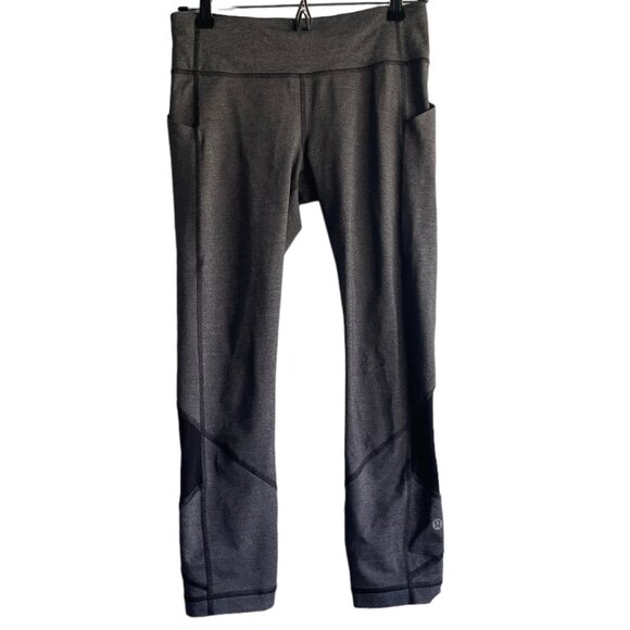 Women's Lululemon Grey Pace Rival Crop 22 - Size 6 - Picture 1 of 5